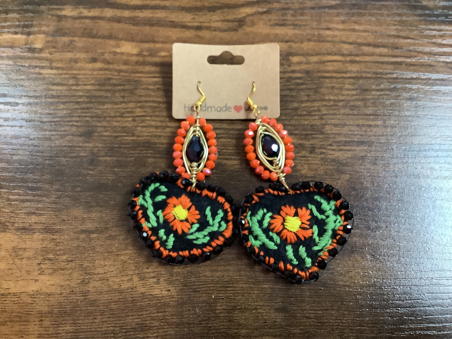 Beaded Hand stitch Earrings
