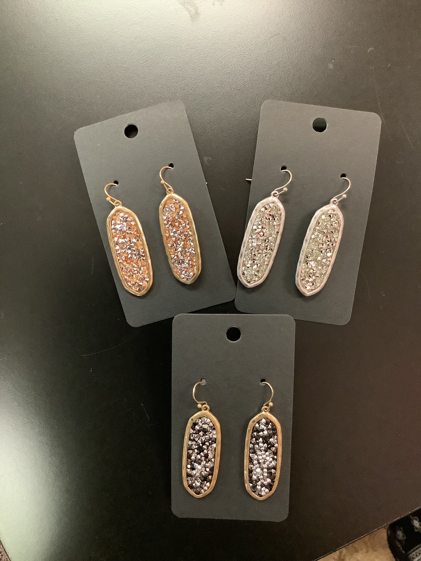 Glitter Rhinestone Earrings