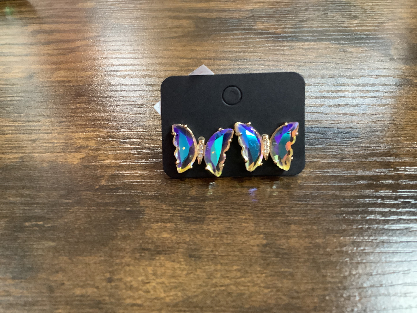 Iridescent Butterfly Stud Earrings