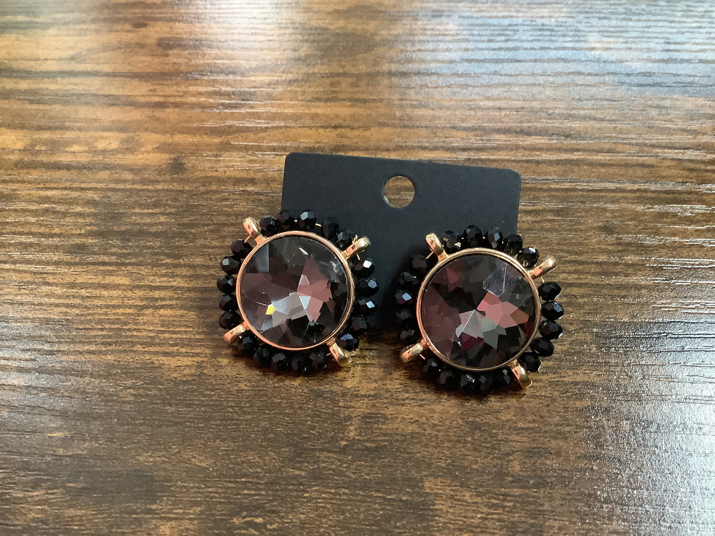 Black Beaded Stud
