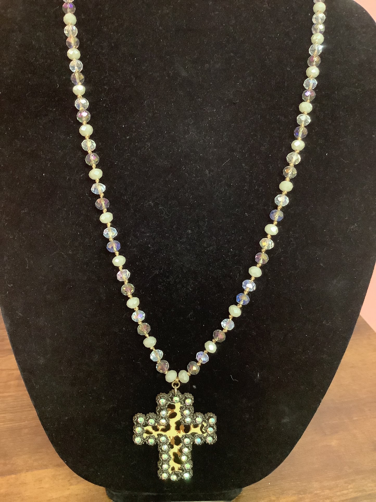 Necklace with Cheetah Cross