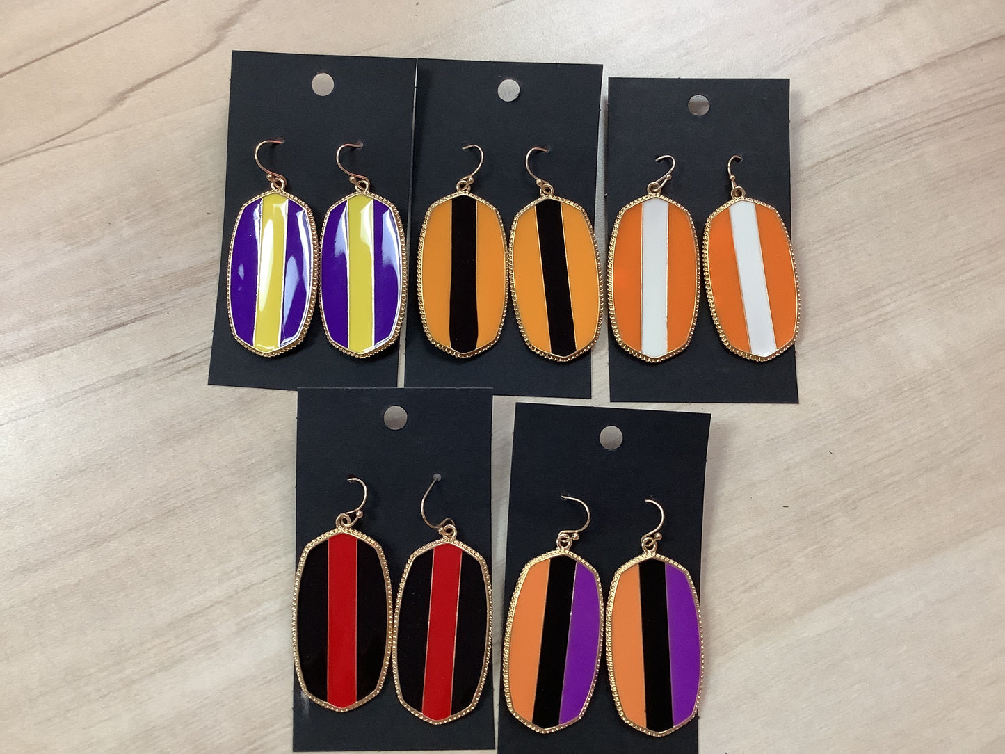 Stripped Dangle Earrings