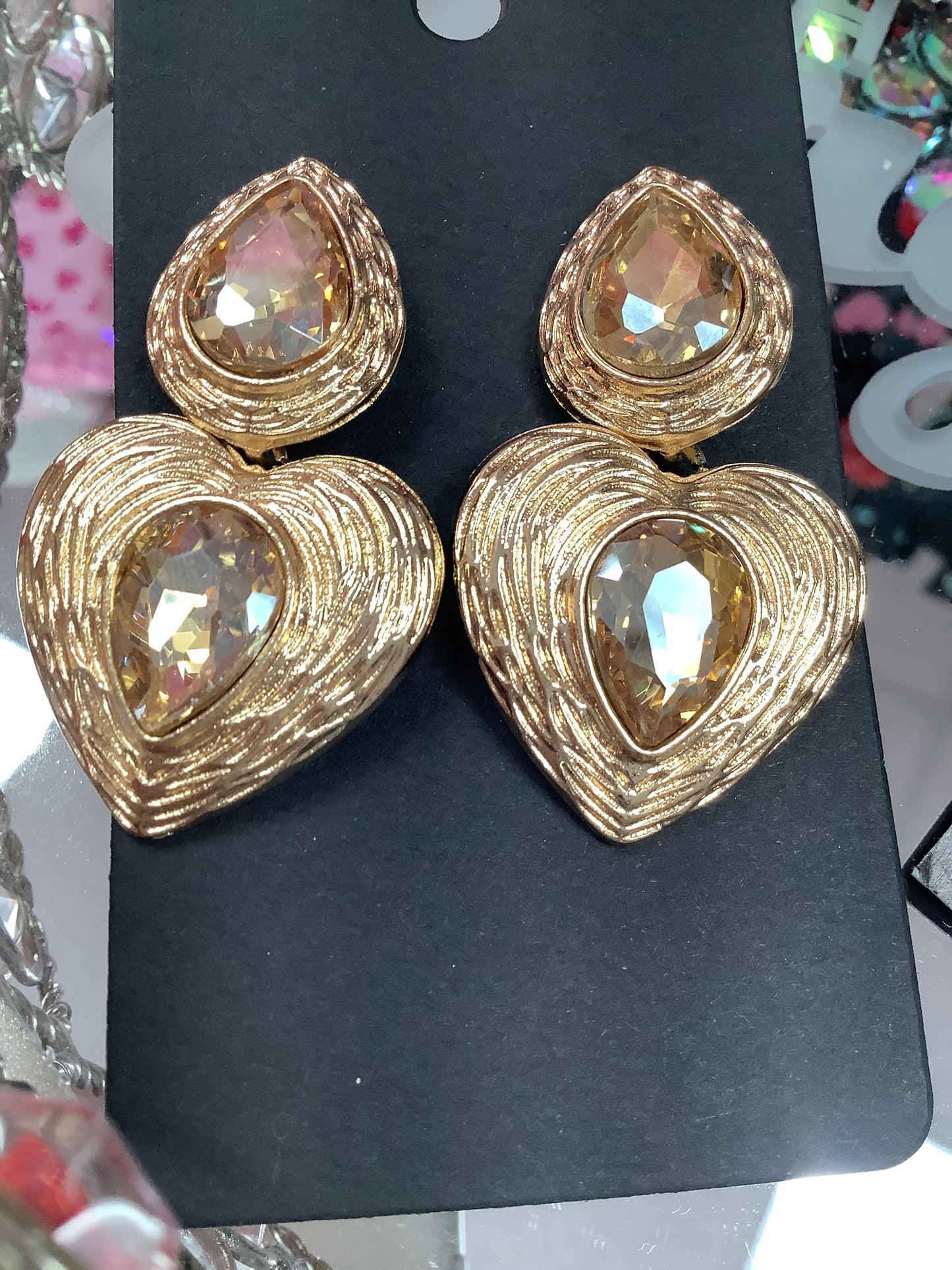 Gold heart Earrings