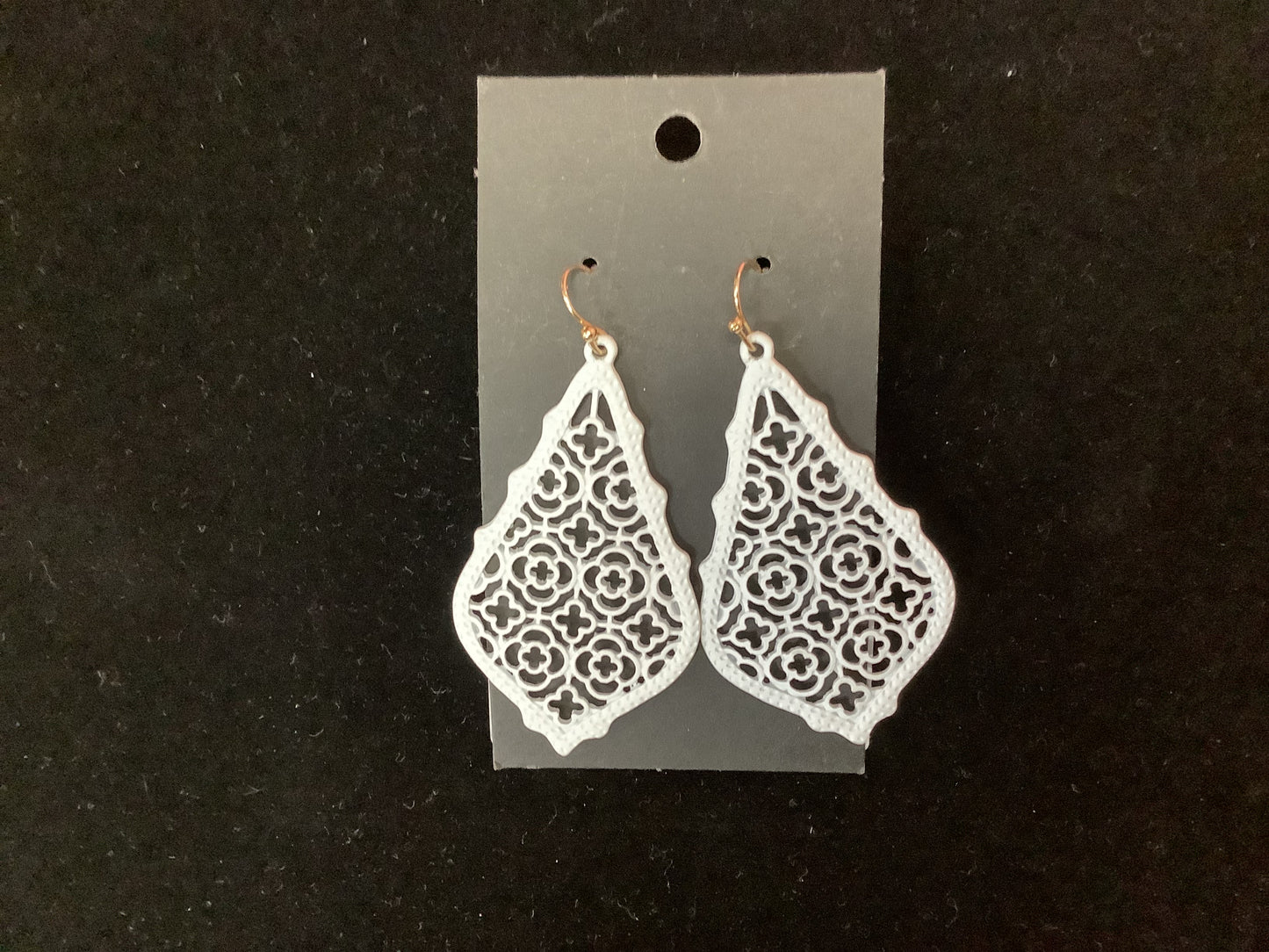 White earrings