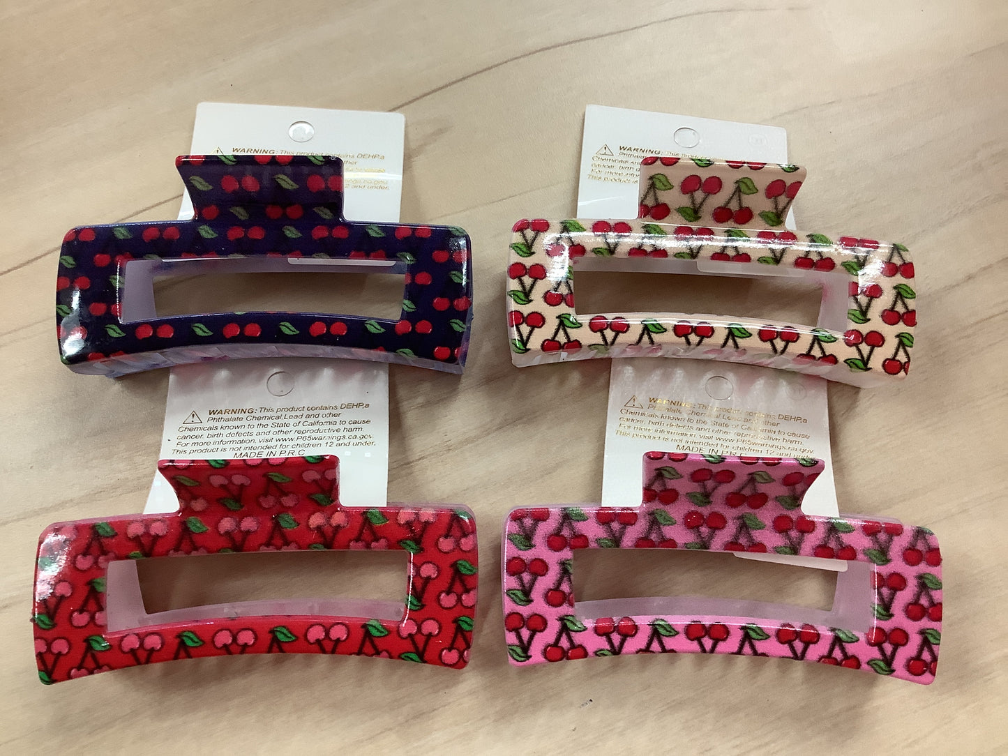 Cherry Print Hairclip