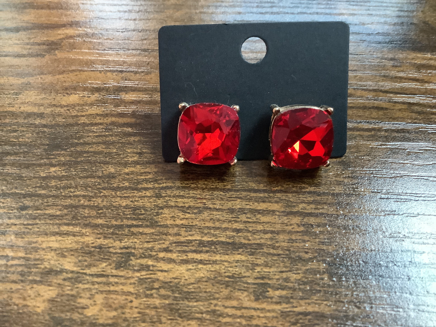 Red Stud Earrings