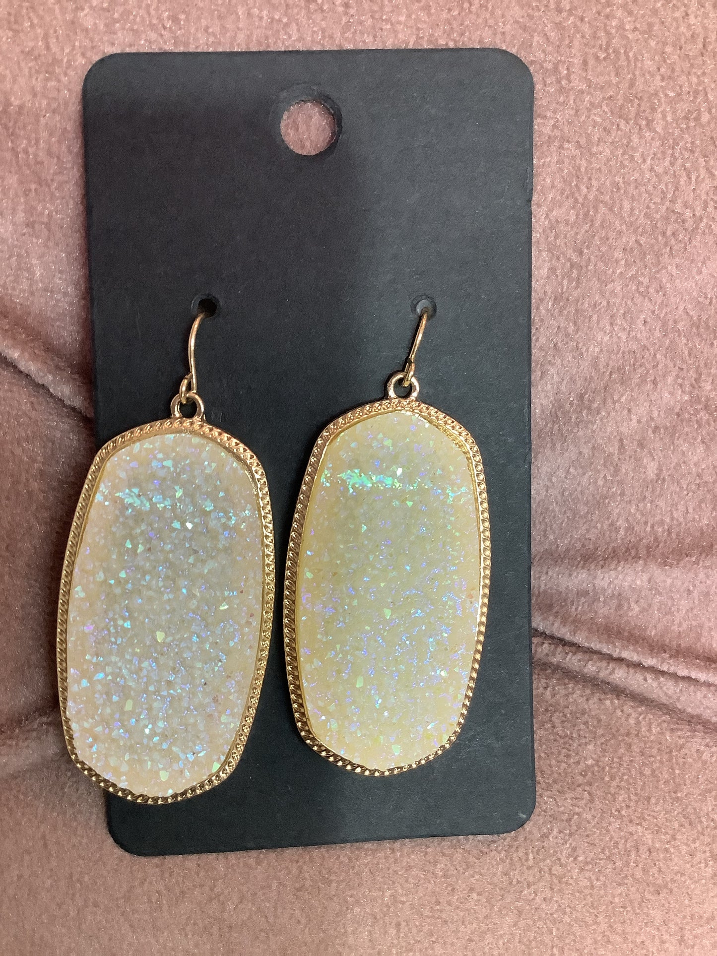 White Gold Trim earrings