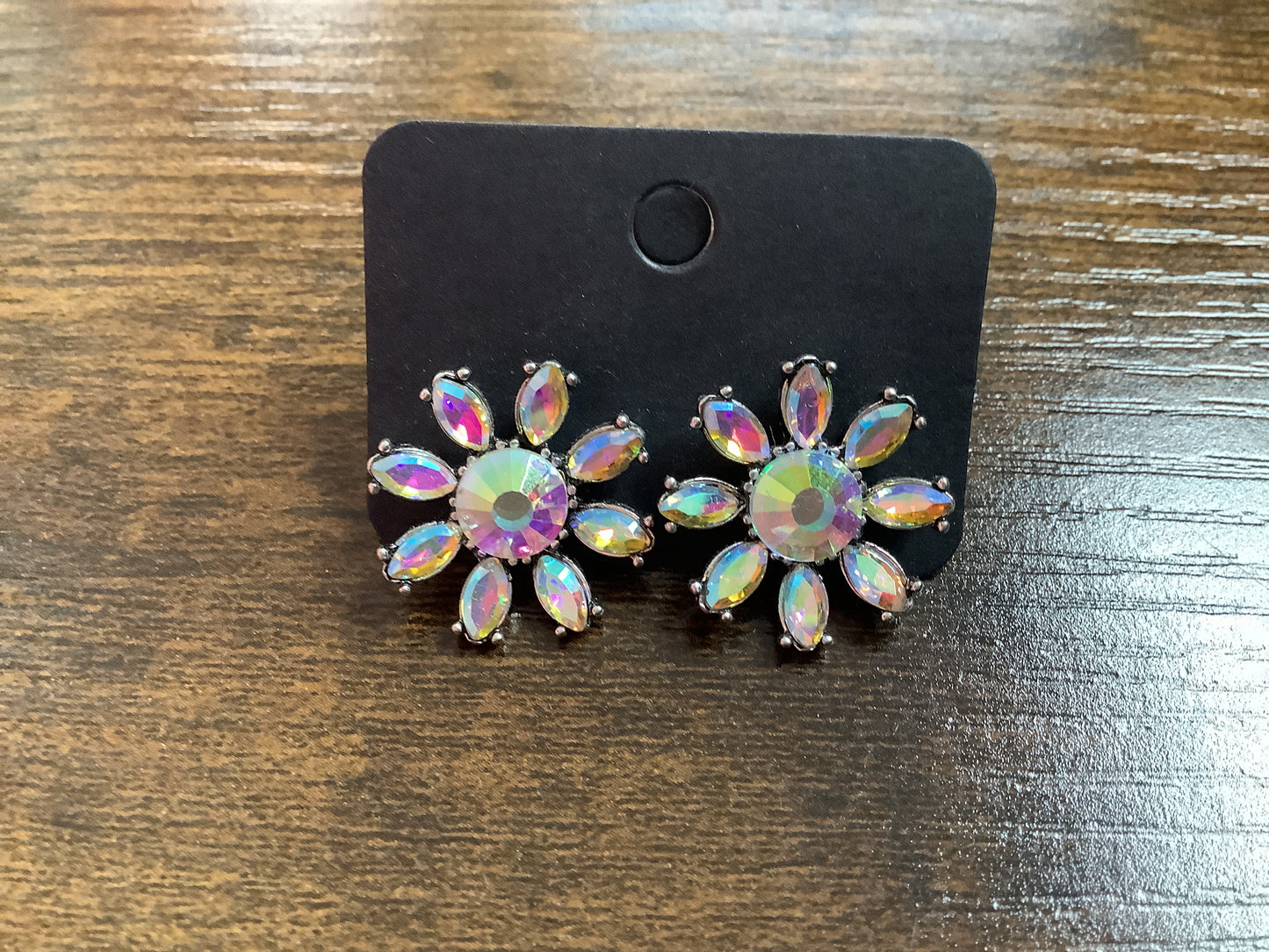 Flower Rhinestone Studs