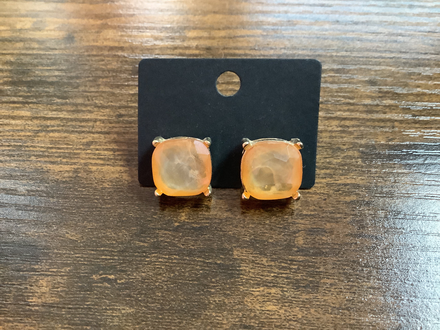 Orange Stud Earrings