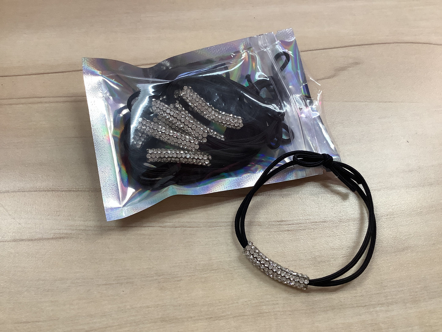 Rubber band Ties with bling