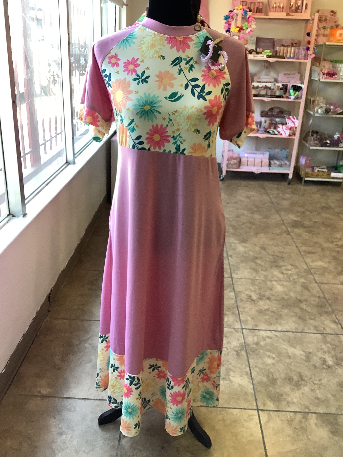 Pink Floral Dress