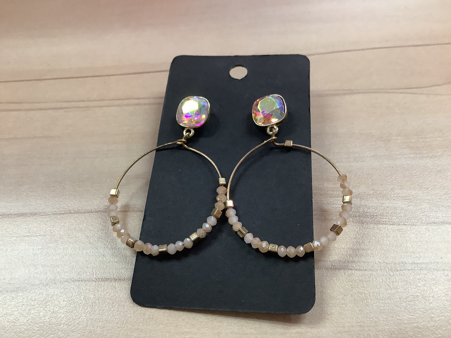 Gold Beaded Earrings