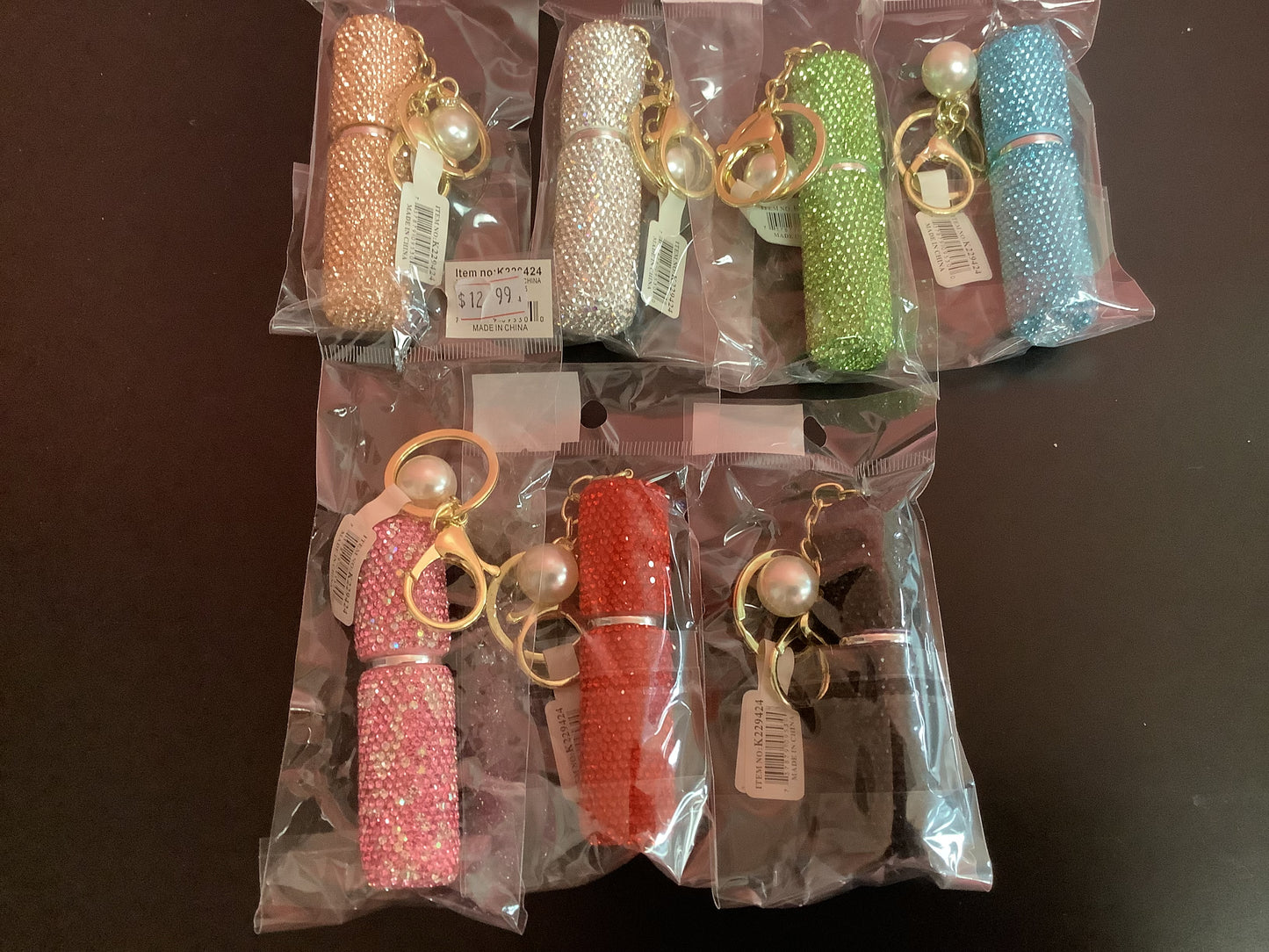 Bling Spray Bottle Key Chain