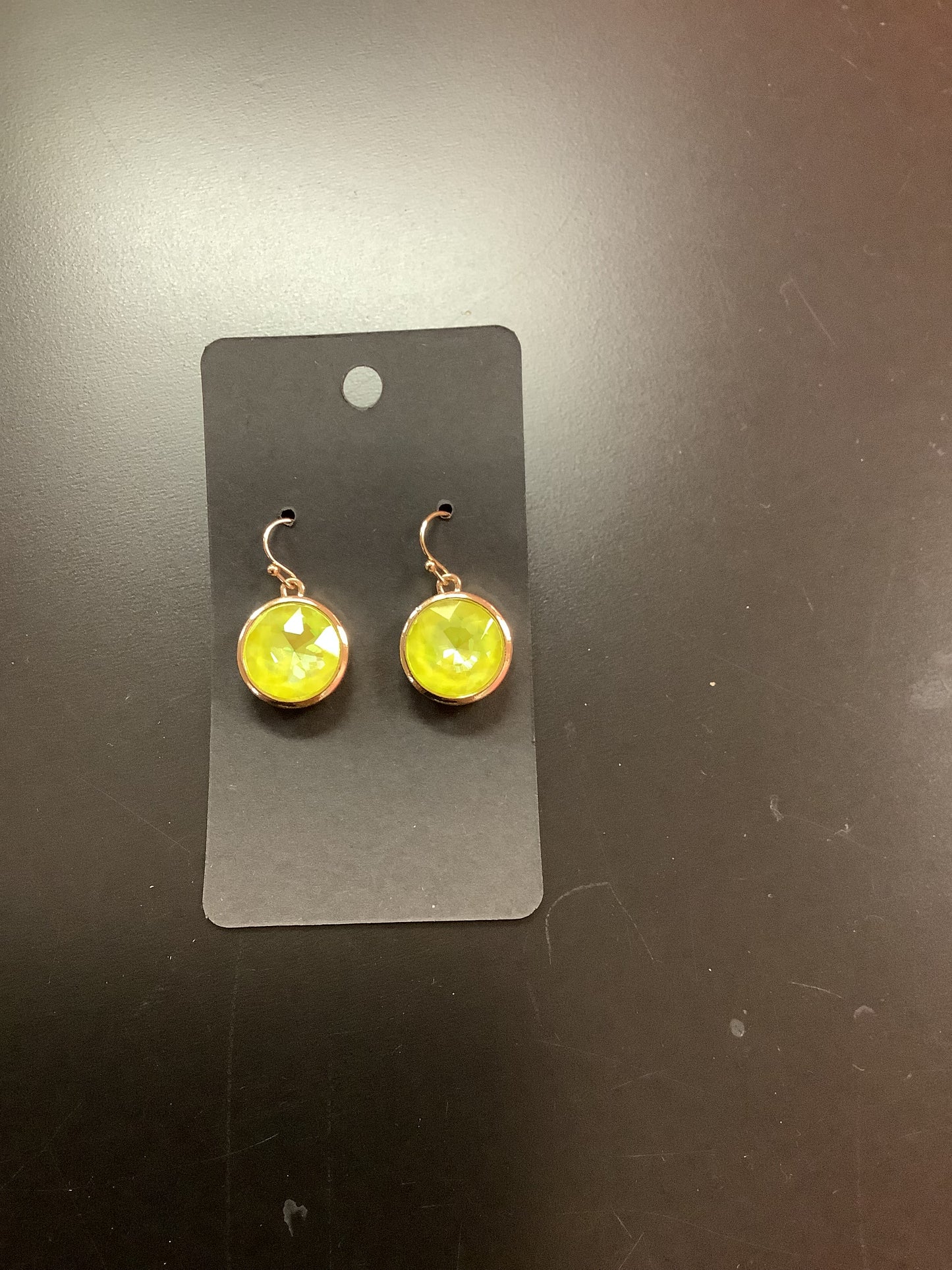 Yellow Round Earrings