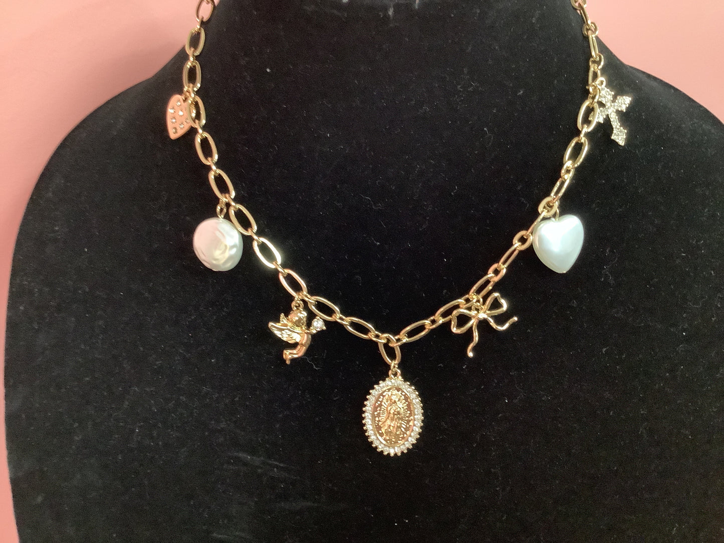 Virgin Mary Gold Necklace