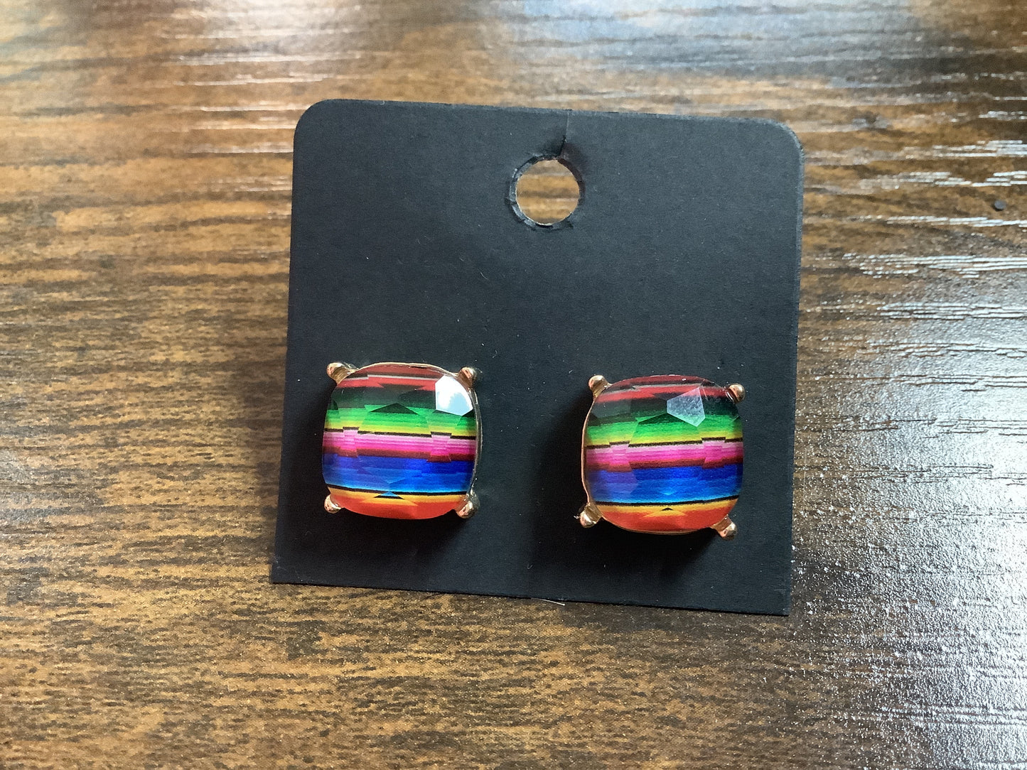 Zarape Print Studs