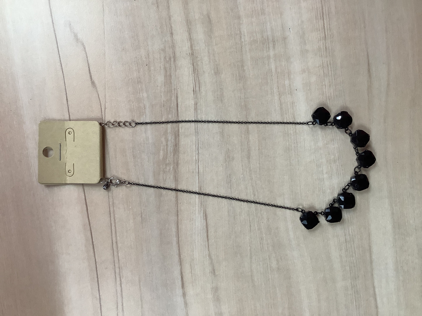 Black Chain and Stones Necklace