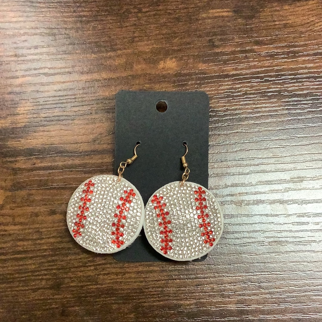 Baseball Plush Earrings