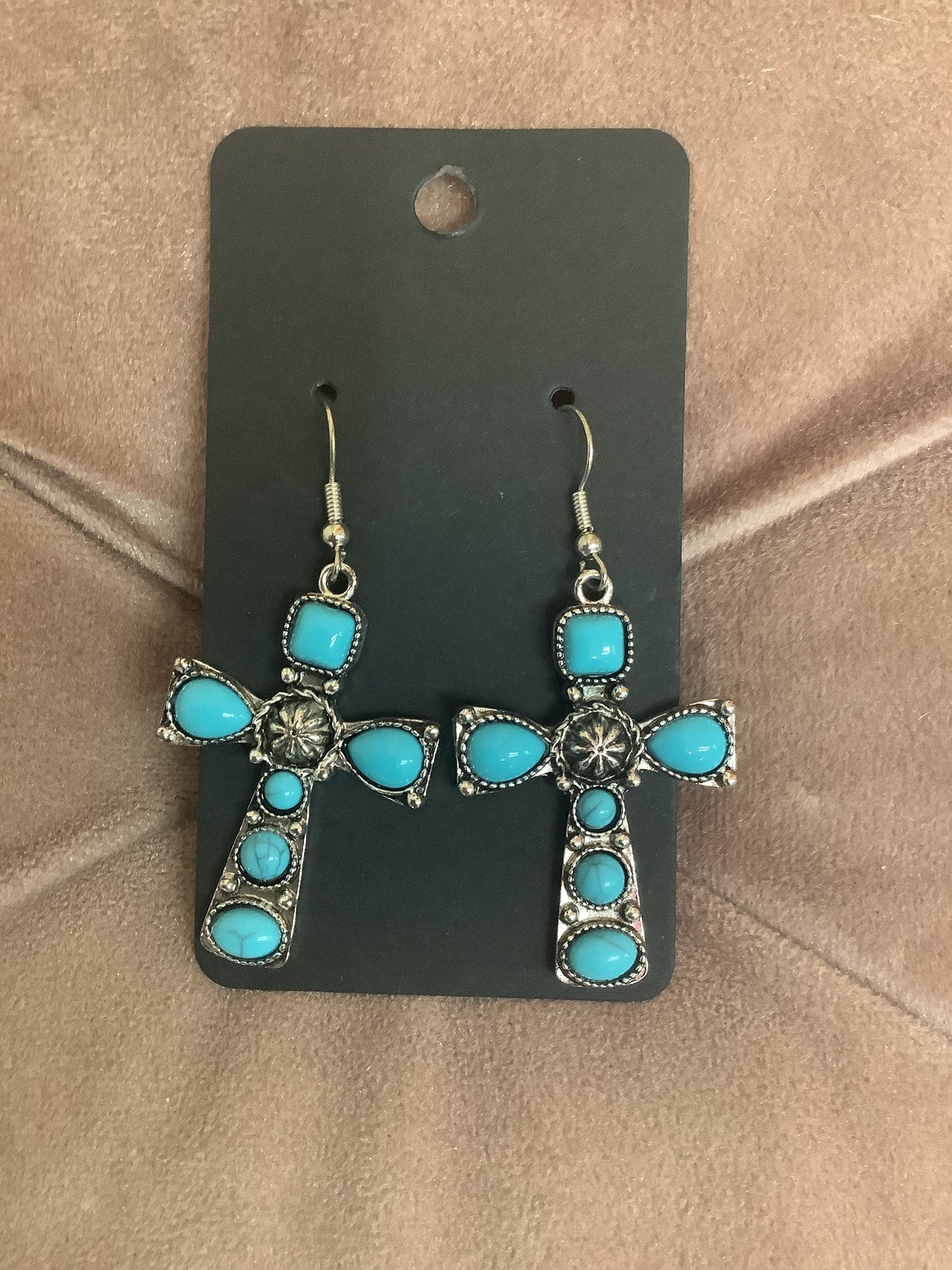 Western Cross Earrings