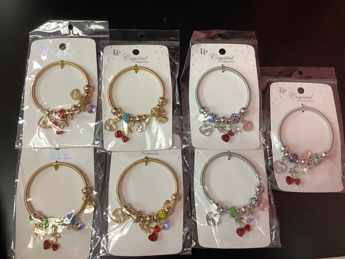 Bracelet with Dangle Hearts