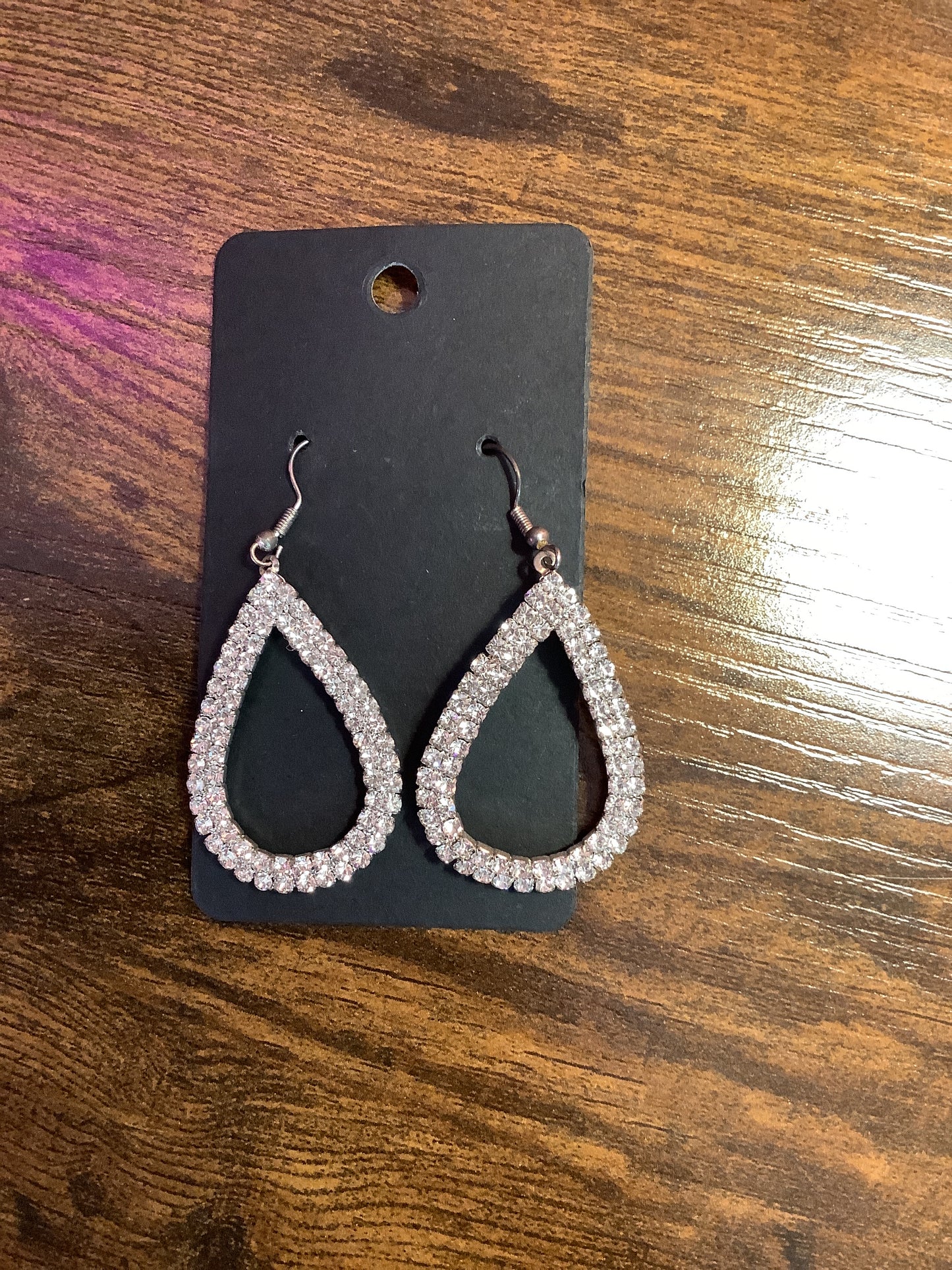 Silver Diamond Earrings