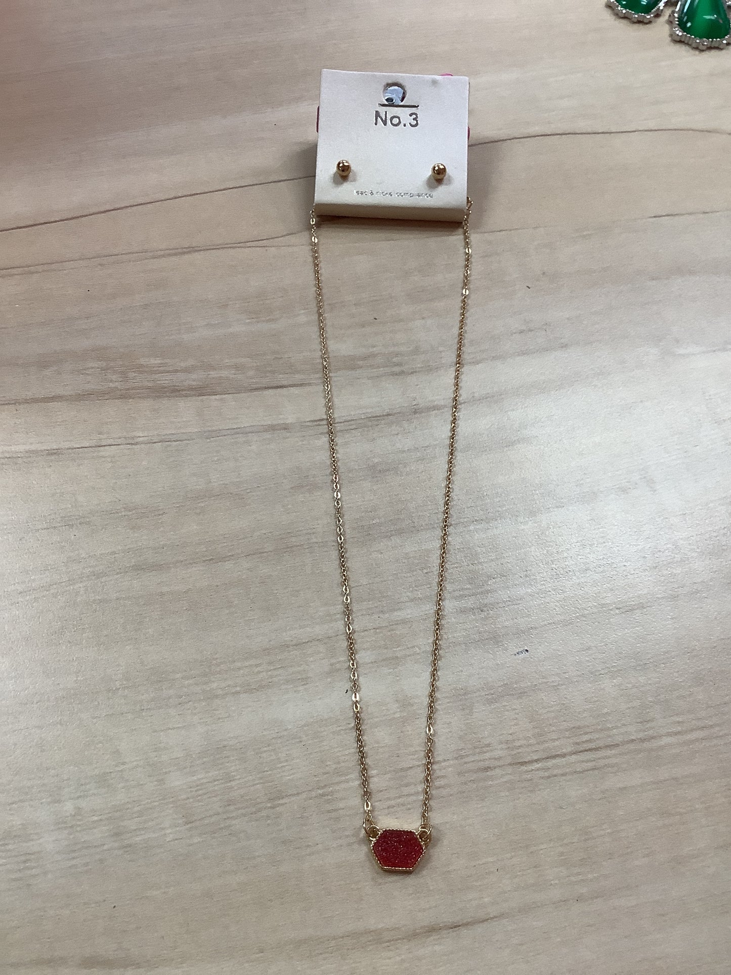 KS Look with Red Stone and Earrings