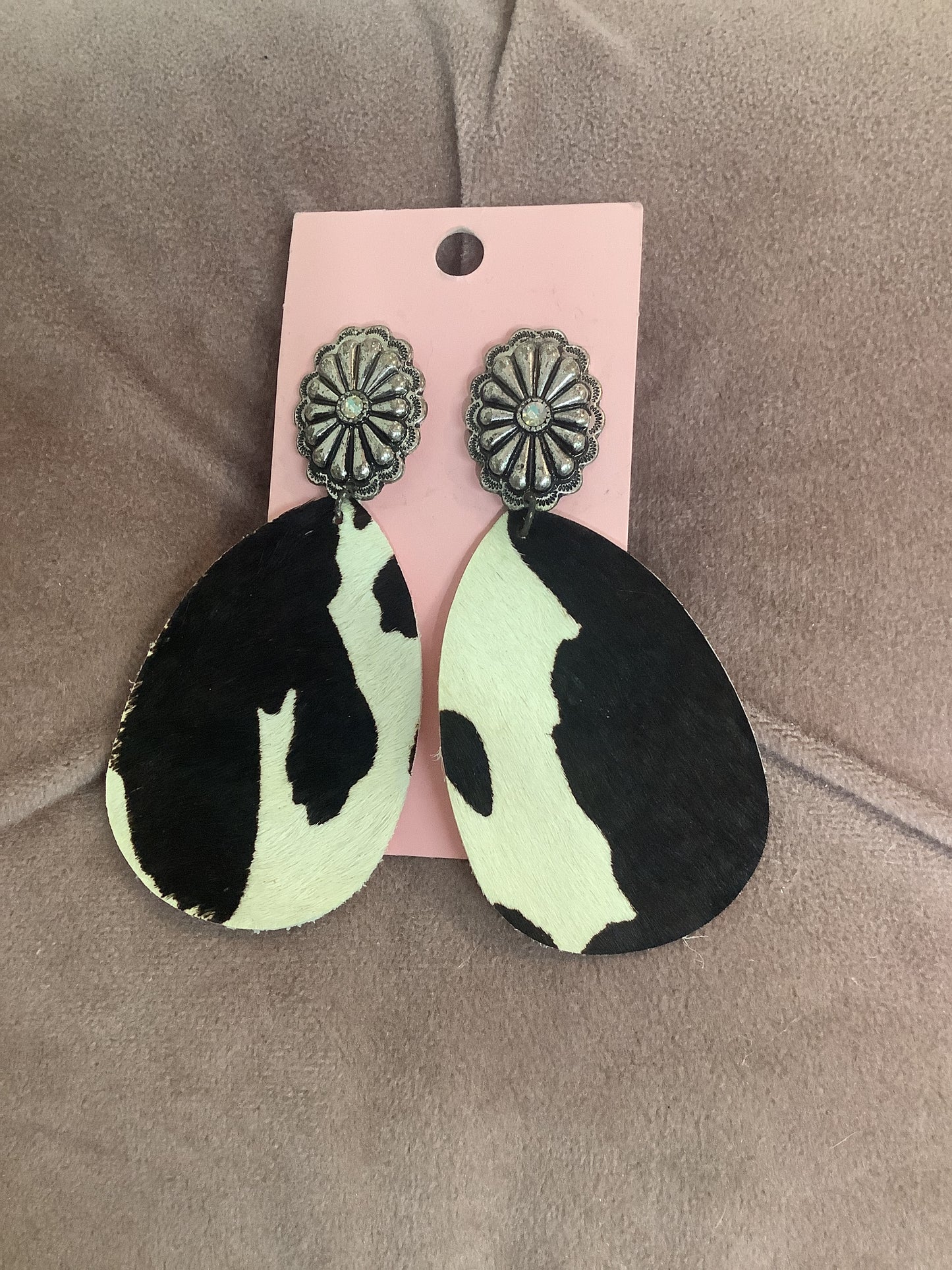 Cow Print Earrings
