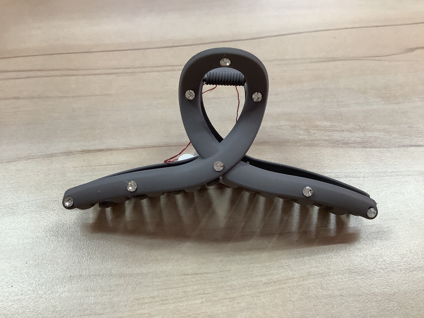 Gray Clip with Clear Stones
