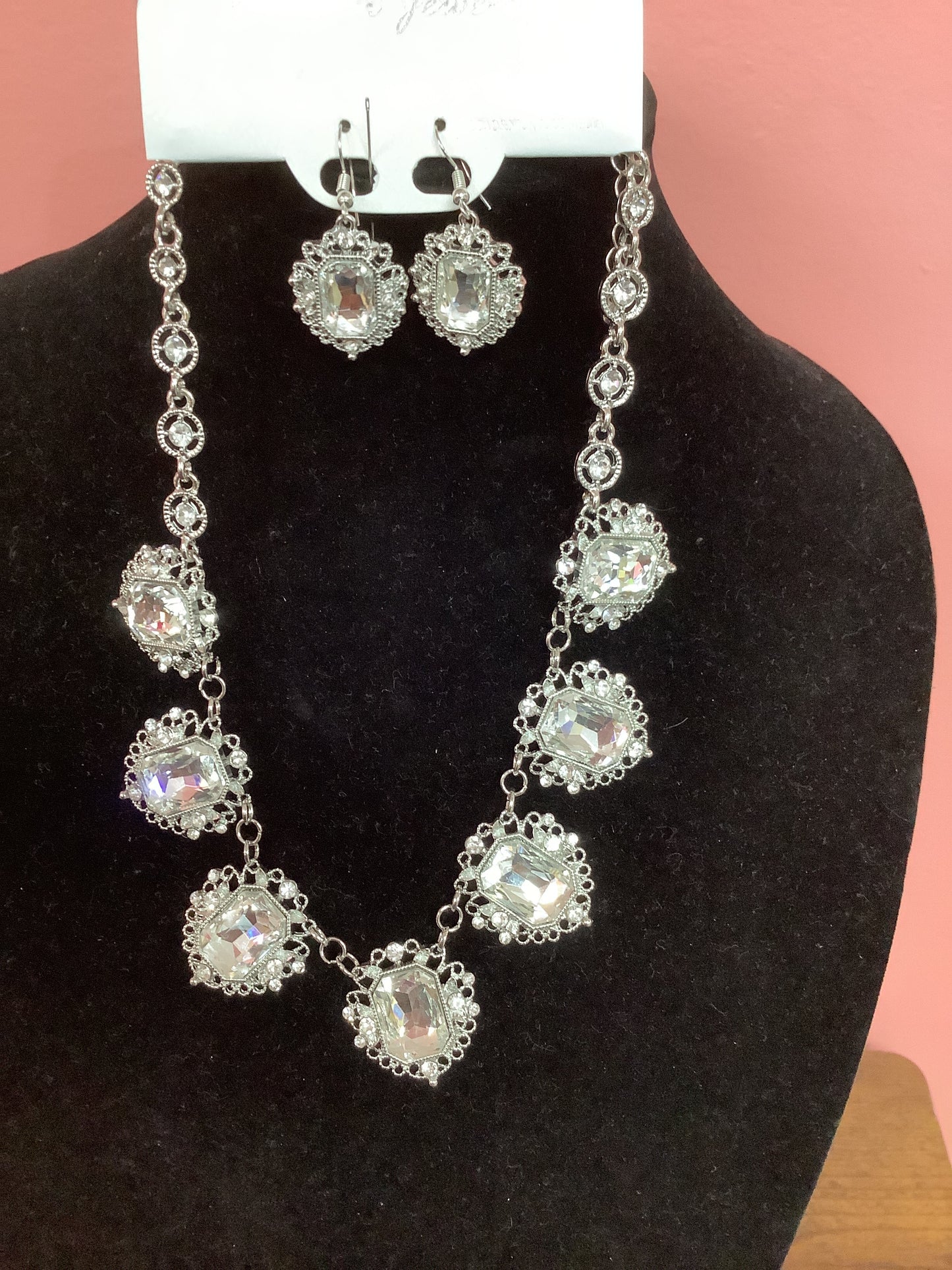 Silver Necklace with Matching Earrings