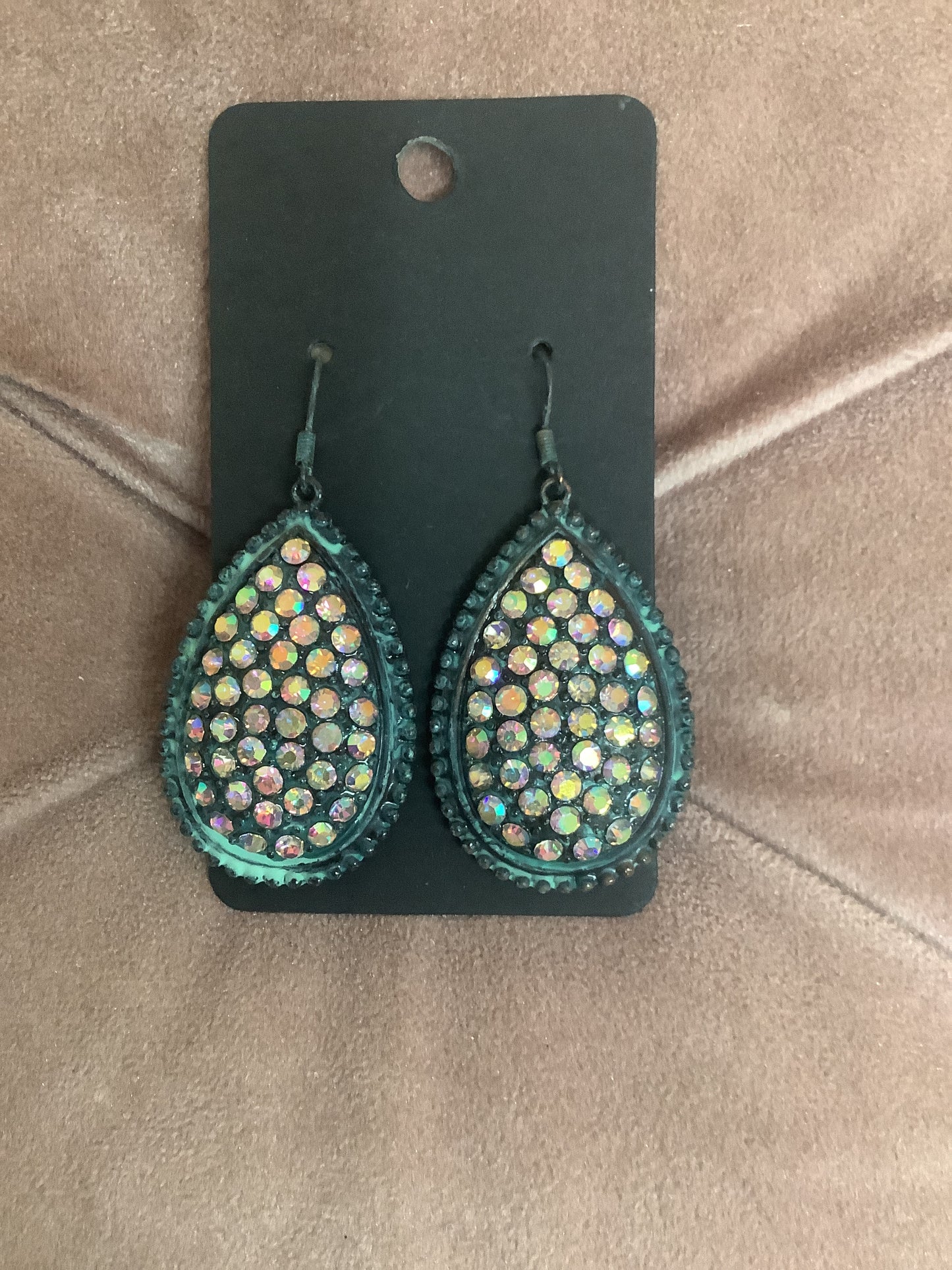 Turquoise Rusted look Earrings