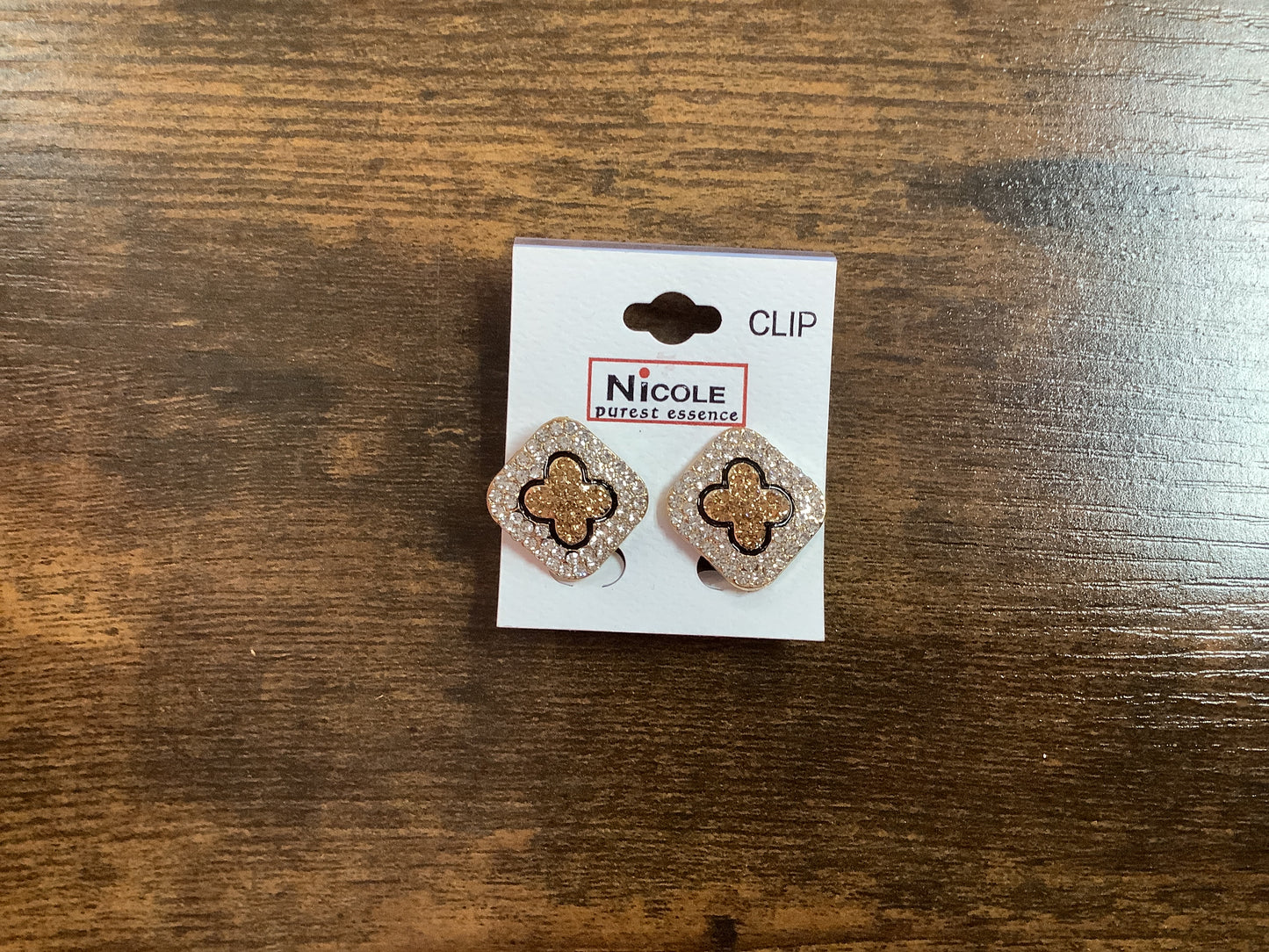 Gold and Silver Clip Earrings