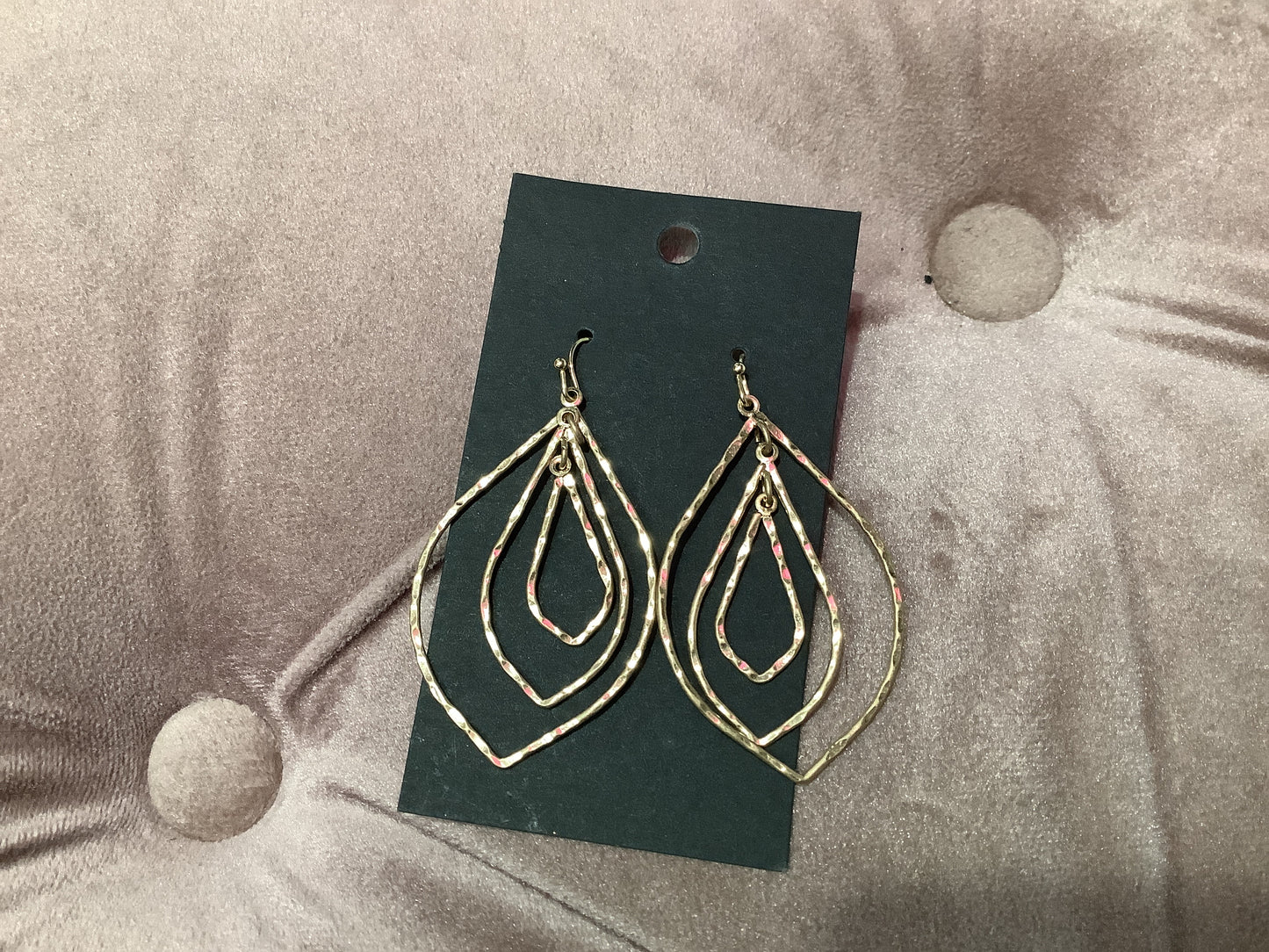 Gold Tiered Earrings