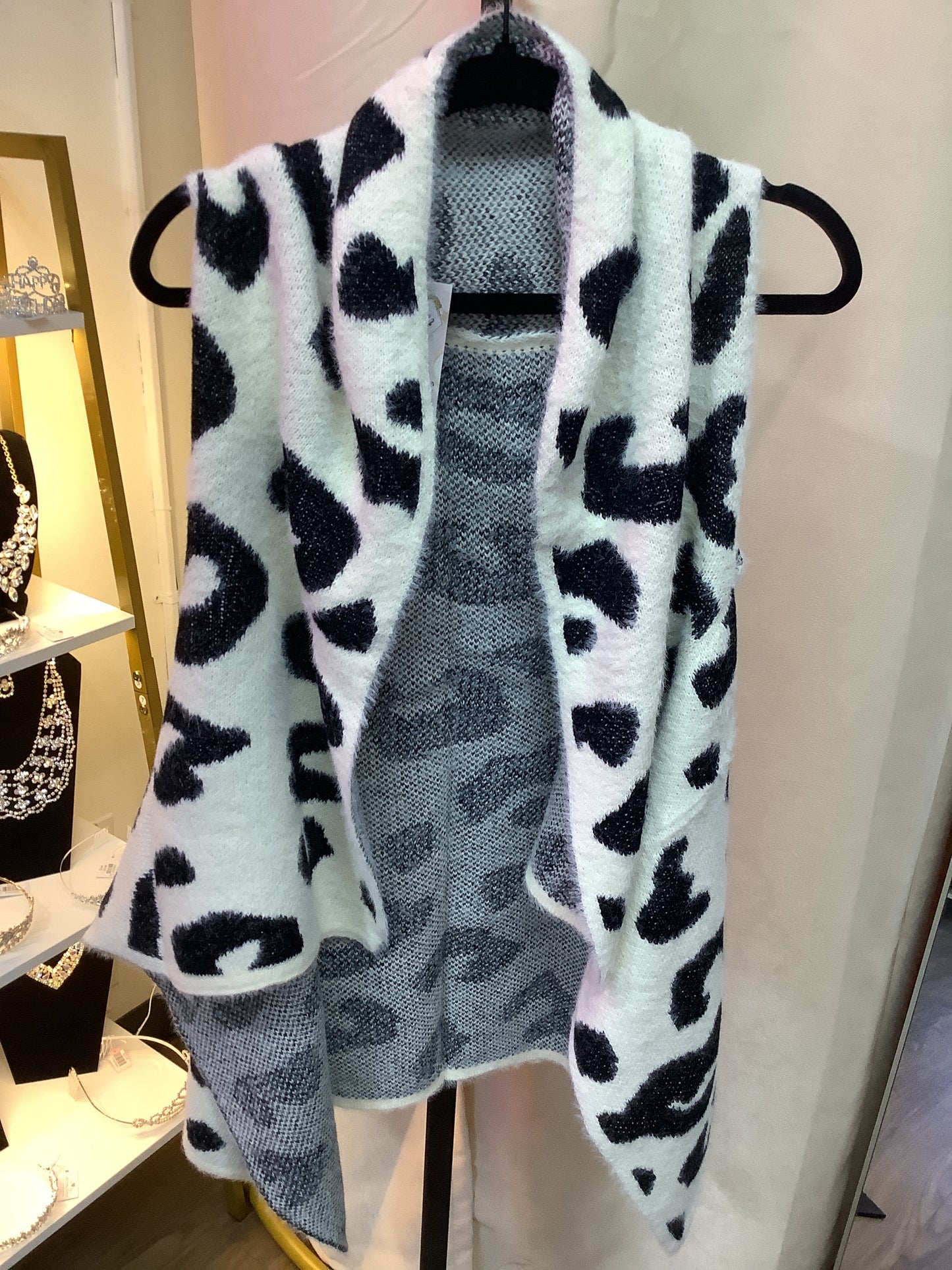 Ivory Leopard Vest