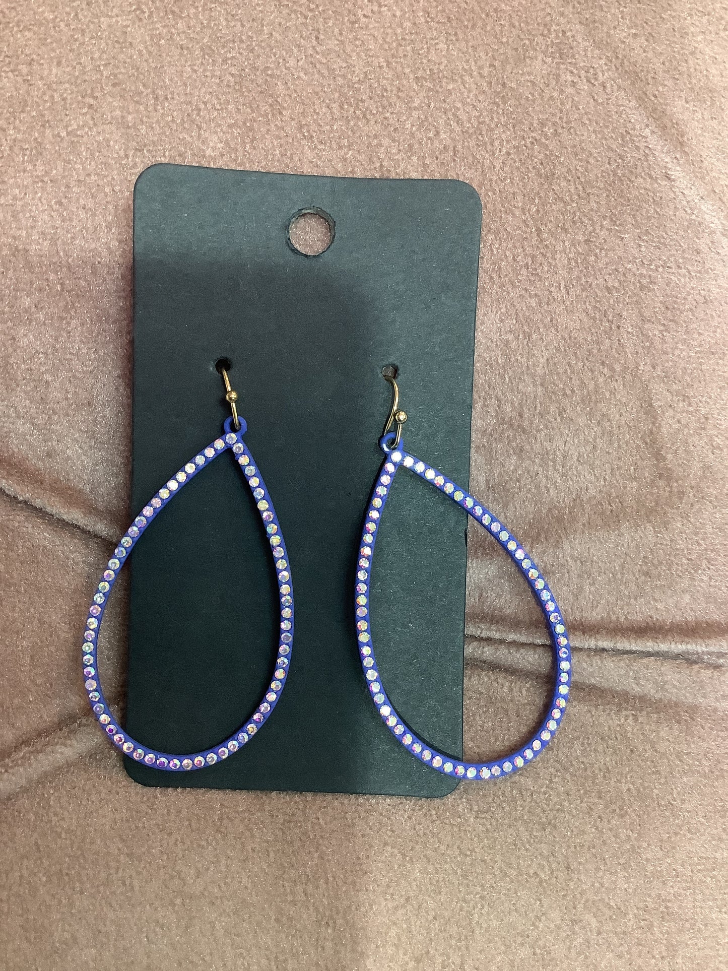 Blue Hoop Earrings