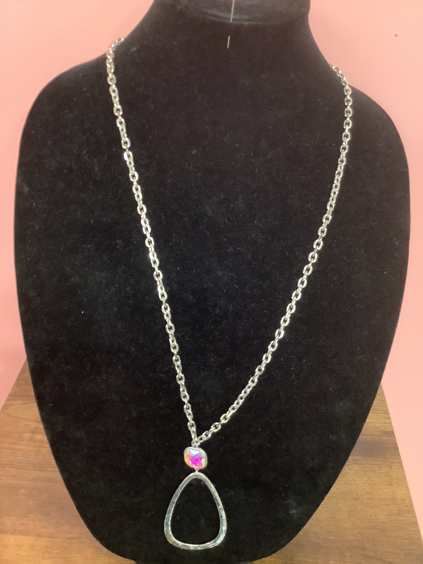 Silver Chain with Open Pendant