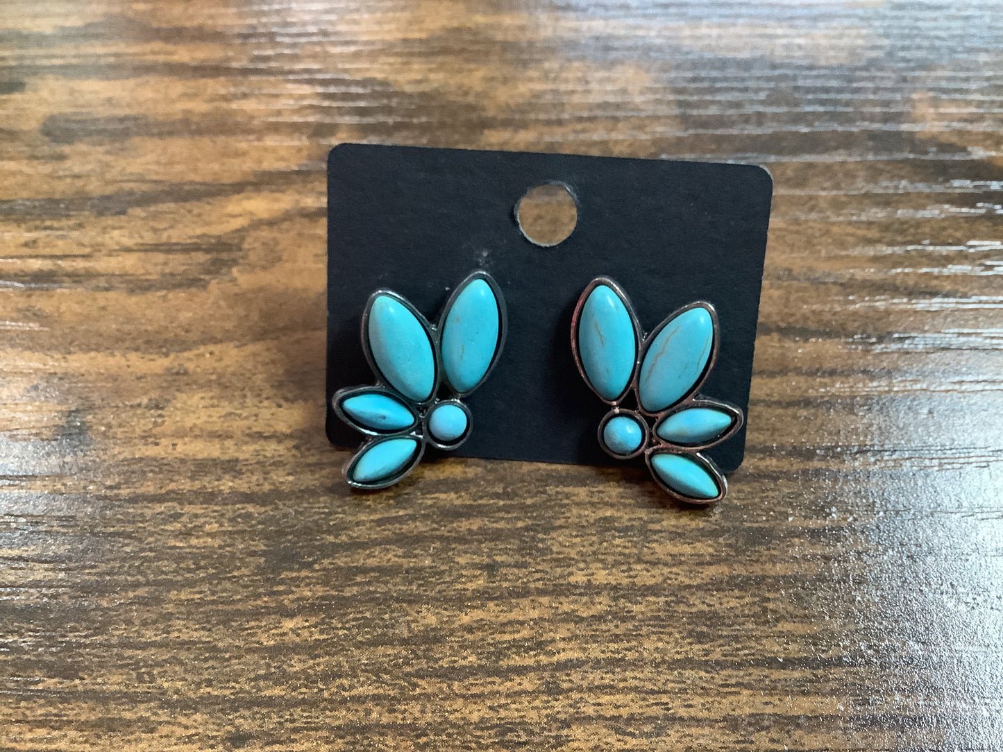 Turquoise Leaf Studs