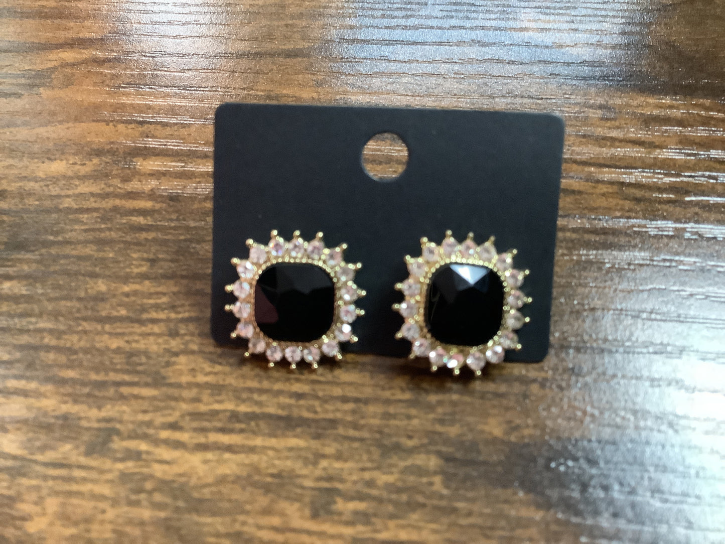 Black Rhinestone Earrings