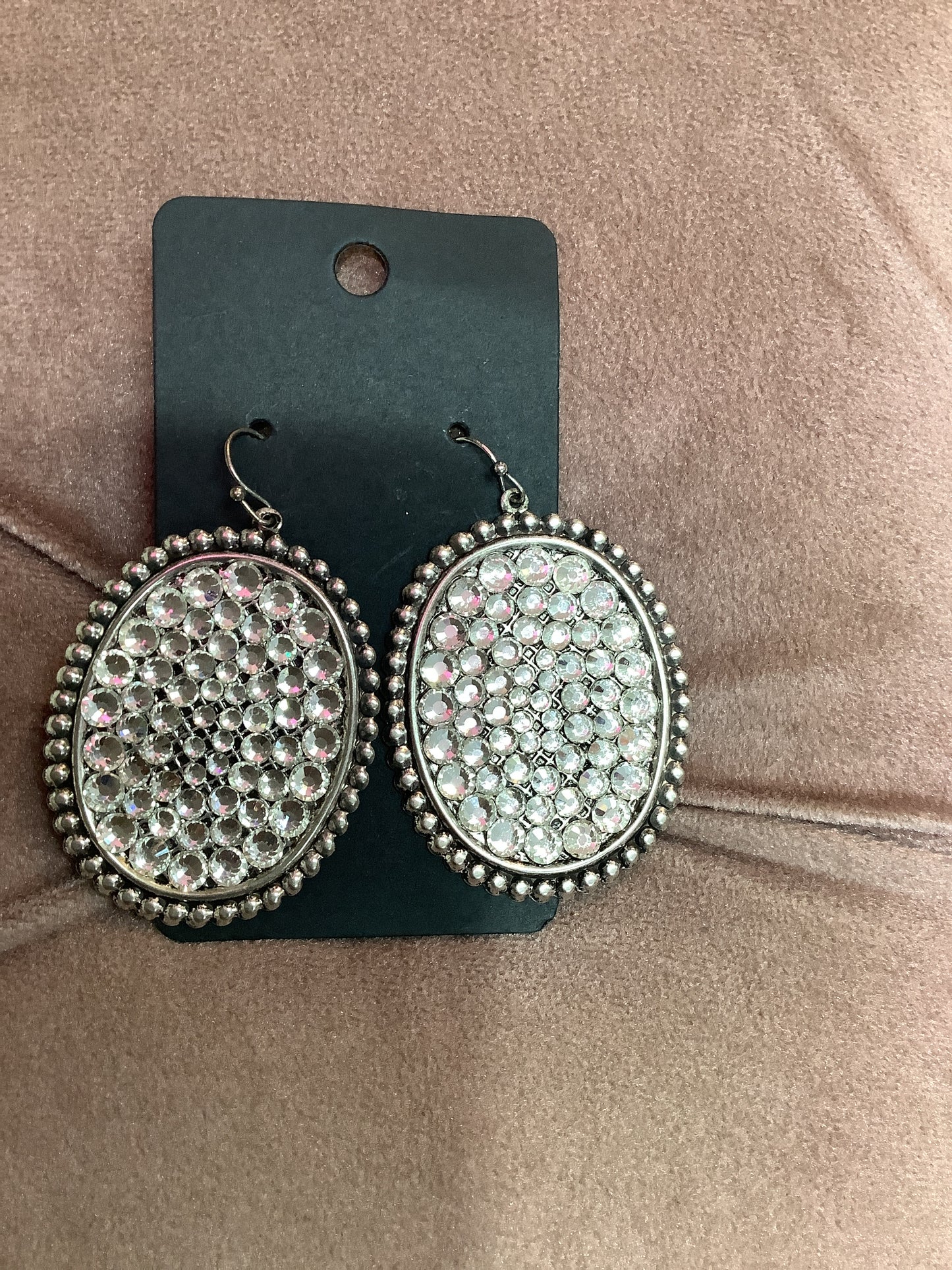 Large Round Silver Earrings