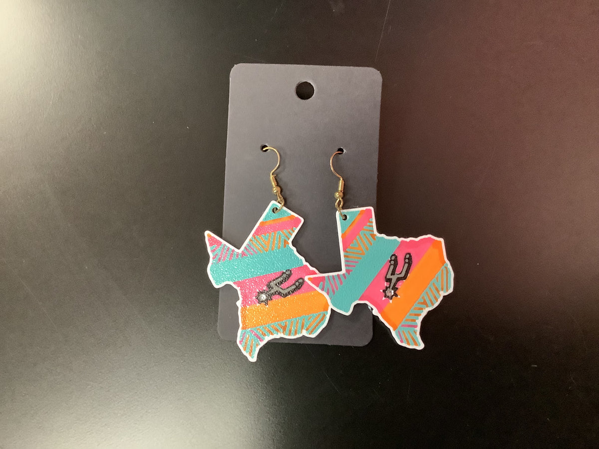 Spurs Texas Retro Earrings