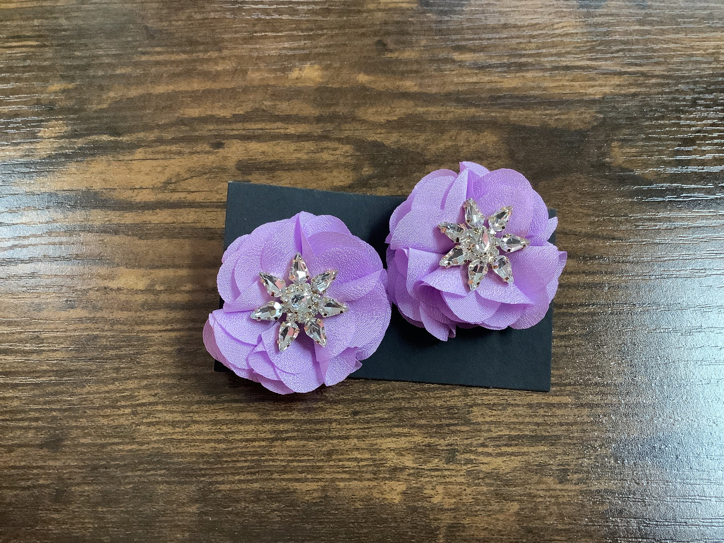 Purple Flower Earrings