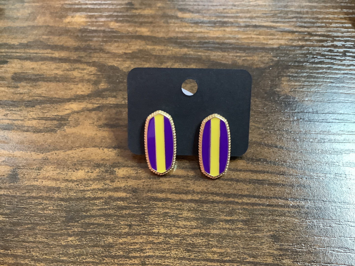 Purple and Yellow studs
