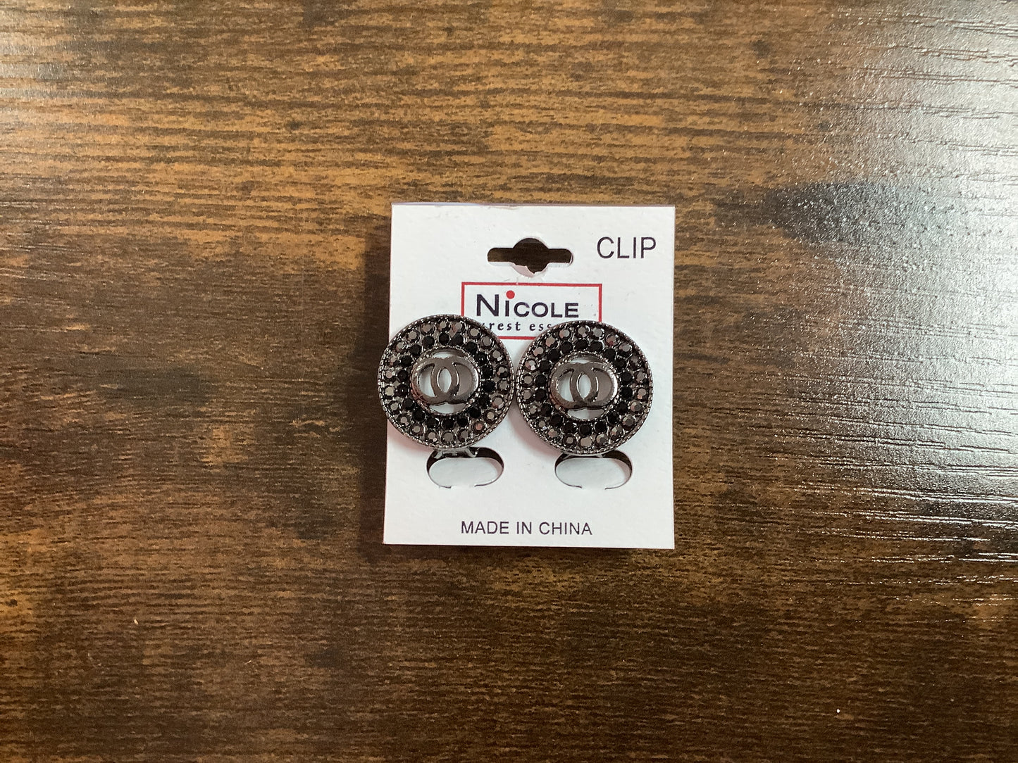 Black Clip Earrings