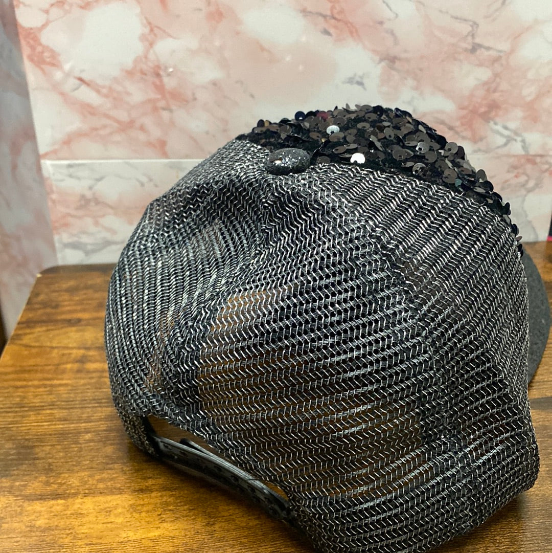 Black Sequin Hat