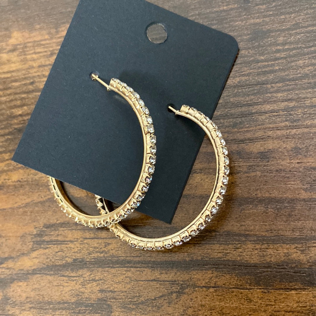 Gold Hoops Diamond