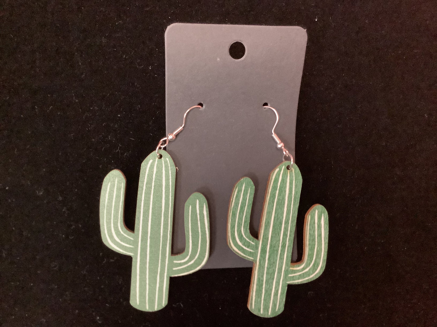 Cactus Wood Earrings