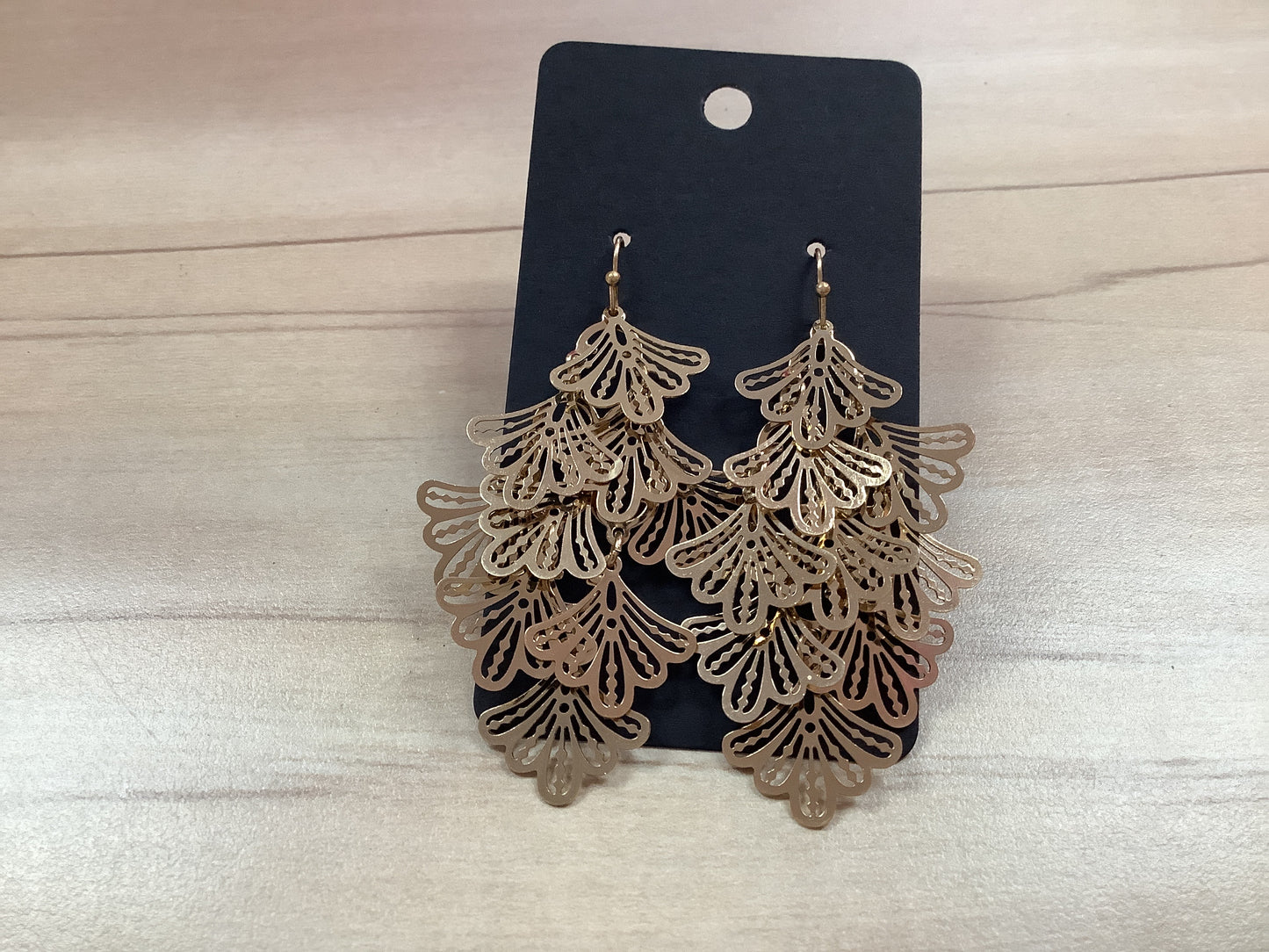 Falling Layered Leaf Earrings