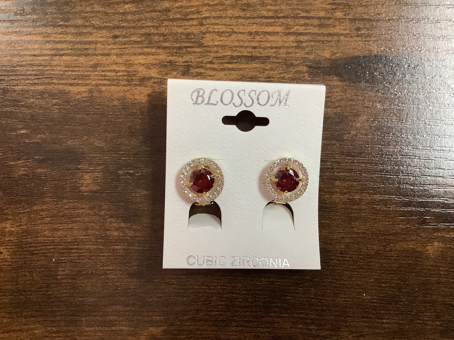 Ruby Red Clip Earrings