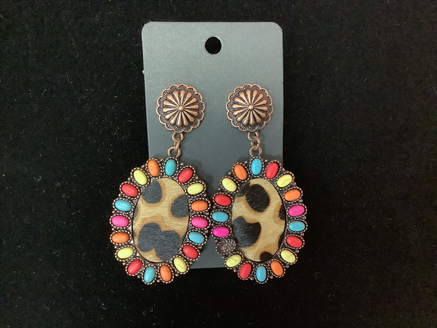 Western Cheetah Earrings