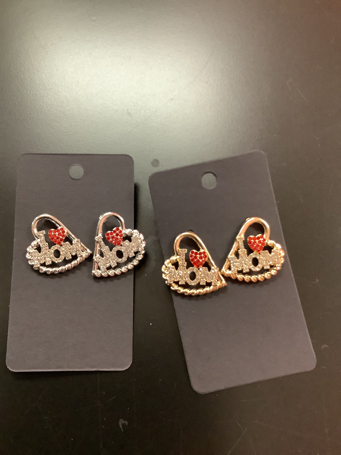 Heart mom earrings