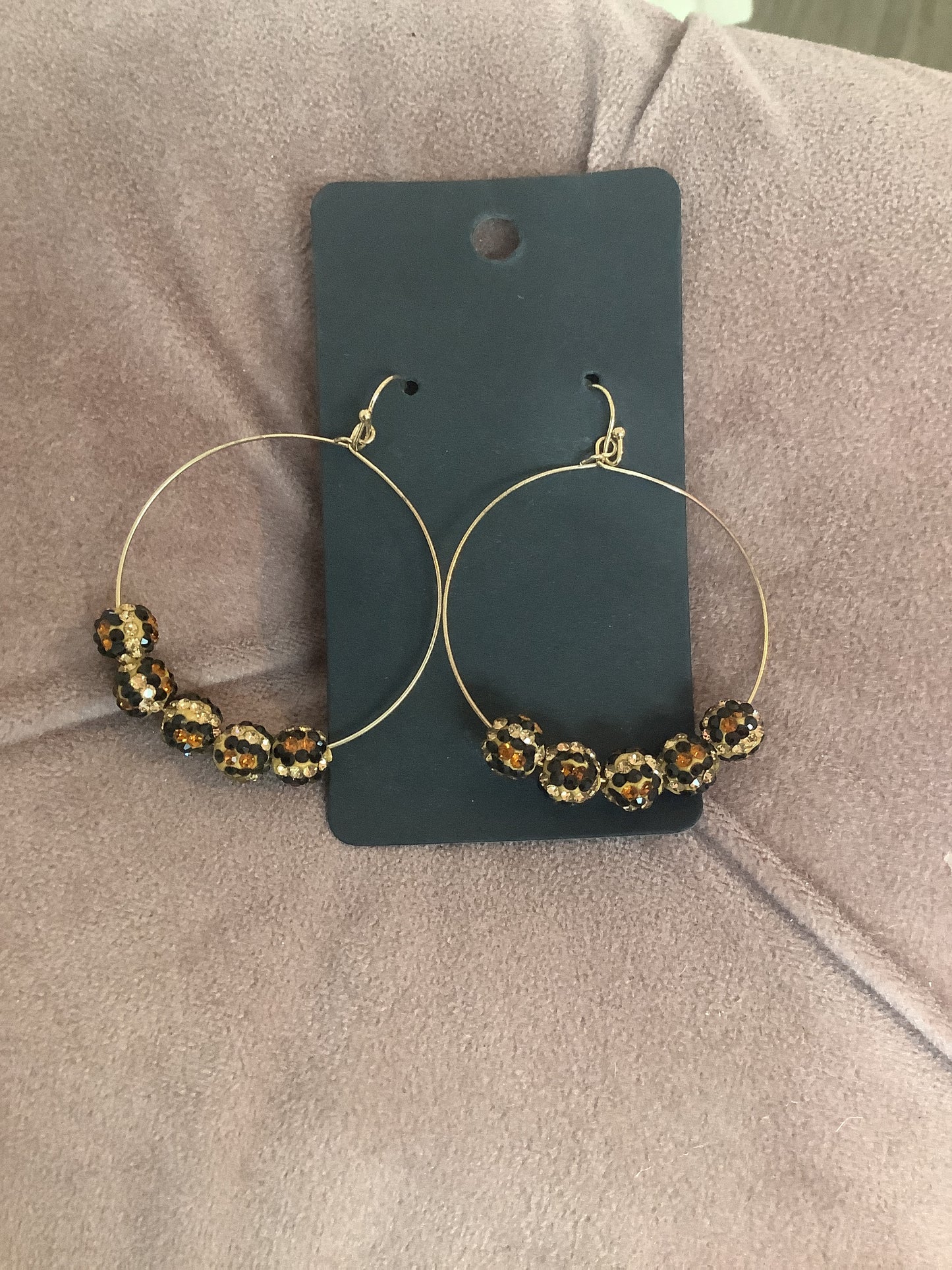 Gold Cheetah Hoop Earring